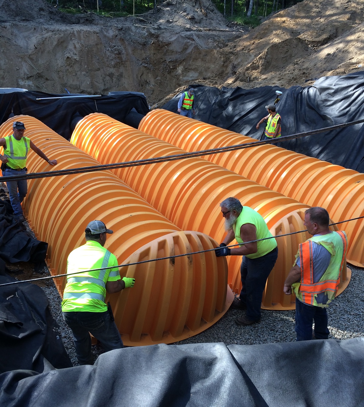 Stormwater runoff storage tanks